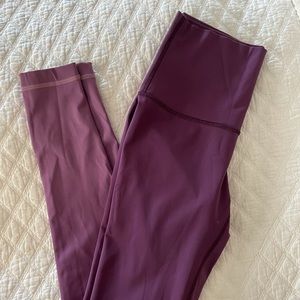 Lululemon Wunder Under purple ombre, full length